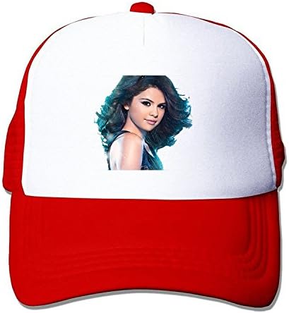 LIANBANG Same Old Love Selena Gomez Adjustable Printing Mesh Cap Unisex Adult Sun Visor Baseball Mesh Hat - Red
