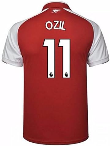 SUIROSE Arsenal #11 Ozil Home Mens Soccer Jersey 2017-2018 Red Size S