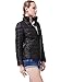 Miya Women's Packable Ultra light Weight Short Down Jacket Coat Stand collar-black Large