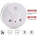 3 Pack Fire Alarms Smoke Detector Battery Operated with Photoelectric Sensor and Silence Button, Travel Portable Smoke Alarms