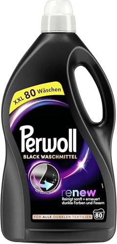 Perwoll Renew Black Waschmittel (80 Waschladungen), Feinwaschmittel reinigt sanft und erneuert dunkle Farben und Fasern, für alle dunklen Textilien, mit Dreifach-Renew-Technologie thumbnail 2