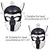 Zhengya Full Face Mask Dog Puppy Hood Leather Helmet Removable Mouth Cosplay Costume Party Props（M,Black&White