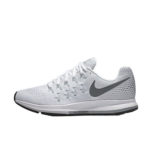 NIKE Women s Pegasus 33 Running Shoes White/Pure Platinum/Black/Cool Grey 831356-100 (8)