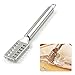 HUELE Stainless Steel Sawtooth Fish Scales Skin Remover for Fast and Easy Fish Scale Removing, Ergonomic Design for Firm Grip, Sleek Silver