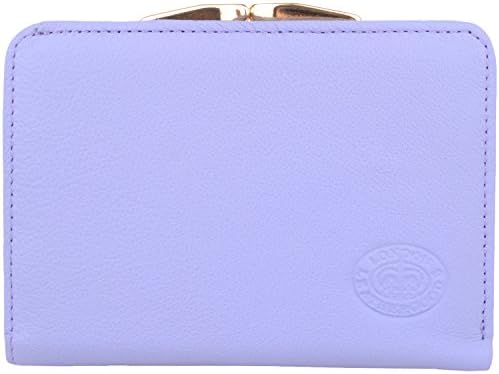 Womens Bi-Fold Leather Coin / Money Pouch / Holder / Purse with Clip Frame Pocket