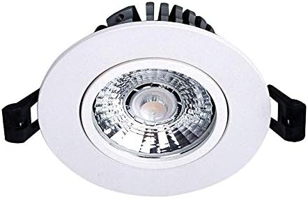Ceakep 3W/5W Round Embedded Integrated Spotlight Energy Star LED White LED Recessed Downlight Aluminum Anti-Glare Panel Ceiling Light (Color : 6000K White Light, Size : 5W)
