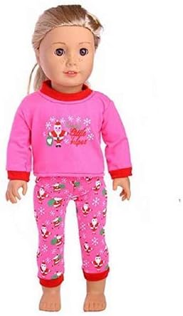 LOTONJT Doll Pajamas Sleepwear PJS Clothes Beautiful Dolls Clothes for 18 Inch Journey Girl Doll Children Gift(Pink Giraffe)