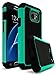 Galaxy S7 Active Case, Bastex Hybrid Slim Fit Rugged Heavy Duty Black Rubber Silicone Cover Hard Plastic Teal & Black Protective Shock Case for Samsung Galaxy S7 Active G891A
