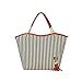 OrangeTag Fashion Stripe Single Shoulder Canvas Bag Women Handbag (Black White) ¡­