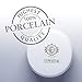 Traditional Porcelain Honey Pot Jar with Beech Wood Drizzler, Dipper – Honey Bee Hive Shaped Storage Pot with Lid, Perfect for Honey and Maple Syrup, 11cm – White