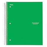 Five Star Spiral Notebook, 1 Subject, Wide Ruled