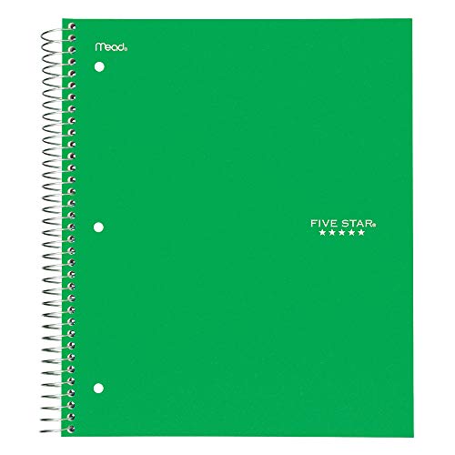 Five Star Spiral Notebook, 1 Subject, Wide Ruled