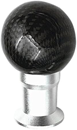 Sakali Universal Carbon Fiber Manual or Automatic Car Gear Shift Knob Shifter Lever Black