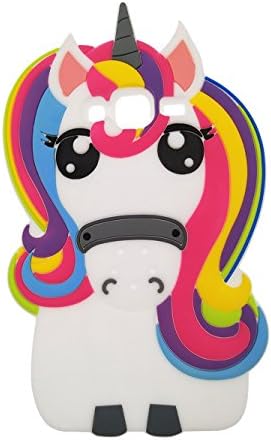 Samsung Galaxy J7 2016 Case, DUGRO Newest Cute Funny 3D Cartoon Soft Silicone [Thickening Design] [Drop Protective] Rubber Phone Case Cover - Rainbow Unicorn