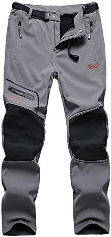 Skyinger Women's Outdoor Windproof Waterproof Softshell Fleece Snow pants US1602W DarkGrey XL
