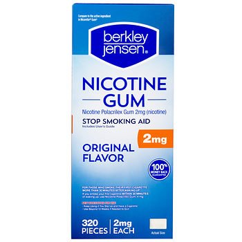 Berkley Jensen Nicotine Gum 2mg Each, 320 Pieces