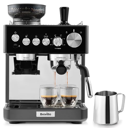 Cafetera espresso Barista Sense | Cafetera superautomática con molinillo de café y espumador de leche incorporados | Vaporizador TempSense | Bomba italiana de 15 bar | Negro [VCF187X]