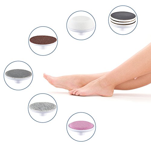 Maybuy Women 5 in 1 Electric Facial Cleansing Wash Brush Pedicure Foot Care File Tool for Remove Dead Skin Care Brush