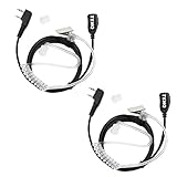 Tenq® 2-pin Covert Acoustic Tube Earpiece Headset for Kenwood Puxing Wouxun Baofeng Two Way Radio 2pin (2 Packs)