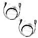Tenq 2-pin Covert Acoustic Tube Earpiece Headset for Kenwood Puxing Wouxun Baofeng Two Way Radio 2pin (2 Packs)
