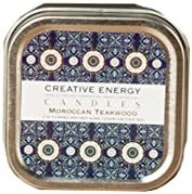 Organic 2 in 1 Body Lotion Candle, All Natural Scented Candles (Moroccan Teakwood) Soy Wax Aromatherapy Candle -Sm Tin 3.5 oz- Hand Made in the USA by Creative Energy Candles