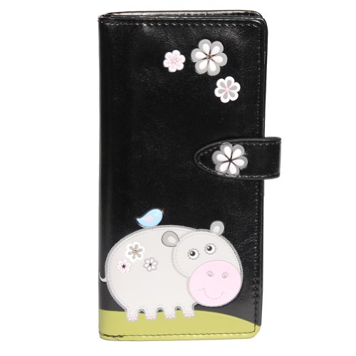 Shagwear Women's Happy Hippo Zipper Wallet