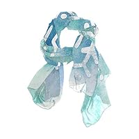 ANINILY Scarfs for Women Lightweight White Snowflake Print Shawl Head Wraps