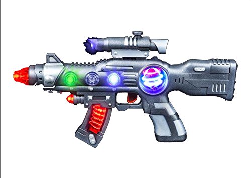 12.5" Light-Up Space Gun With Scope Attached Toy Weapon Costume Accessory