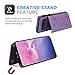 SUPWALL Compatible with Galaxy S10 Case Wallet, Case with Card Holder Embossed Butterfly Slim Folio Leather Cover Shockproof Kickstand with Credit Card Slot Protective Skin for Galaxy S10, Purple