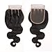 Brazilian Boby Wave 4x4 Three Part Lace Closure Virgin Human Hair 100% Unprocessed Human Hair Frontal with Baby Hair Frontal Closures Natural Color 10 Inc (10''4X4 closure, Body Wave)