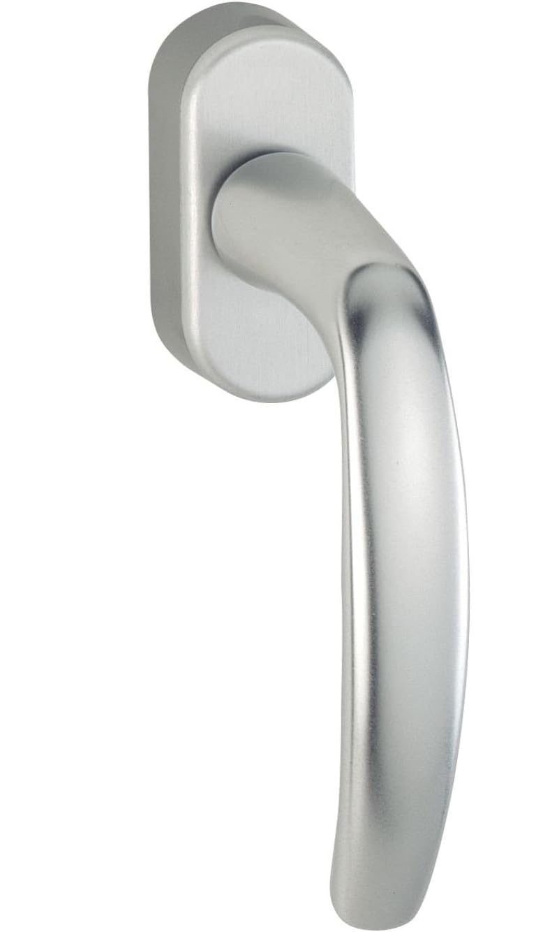 bricoleva.it Window Handle Satin Chrome with 90 Degree Right Opening - Right Door Handle - Window Handle - Window Handle Satin Chrome