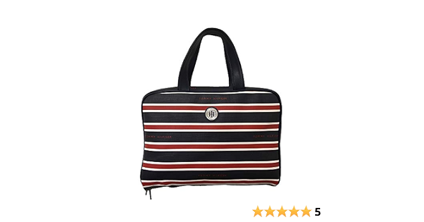 Amazon.com: Tommy Hilfiger - Neceser plegable, diseño de rayas, color rojo,  blanco y azul marino : Ropa, Zapatos y Joyería