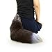 Sheicon Soft Fluffy Silver Fox Big Dress Up Tail for Cosplay