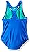 Speedo Women's Lycra Solid Flyback with Piping Swimsuit, Sapphire/White, Size 40