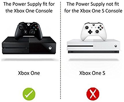 Xbox One Power Supply Brick,AC Adapter Replacement Charger with Power Cord 100-240V Console compatible for Microsoft Xbox 1