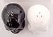 Pacific Giftware 1 X Black & White Ceramic Skull Salt & Pepper Shakers