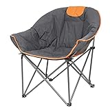 Suntime Moon Camping Chair, Leisure Portable Stable Comfortable Folding Saucer Chair and Sofa Chair for Camping, Hiking, Fishing, Carry Bag Included
