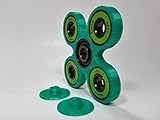 Green EDC Quad Spinner Fidget toys, Fidget Hand Spinners Stress Reducer - Perfect For ADD, ADHD, Anxiety, and Autism Adult Children For Killing Time (green)