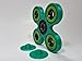 Green EDC Quad Spinner Fidget toys, Fidget Hand Spinners Stress Reducer - Perfect For ADD, ADHD, Anxiety, and Autism Adult Children For Killing Time (green)