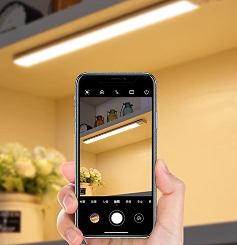 Beauenty 50cm Motion Sensor Lights, Closet Lights with 3 Color Dimmable, Wireless USB Under Cabinet Light For Kitchen Cabinet Bedroom Wardrobe Indoor Lighting