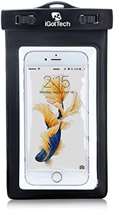 iGotTech Universal Waterproof Protective Case, Multi Purpose Floating Cell Phone Dry Bag, Snowproof Dirtproof Mobile Pouch, Fits iPhone 5, 6/6s Plus, Samsung Galaxy S6/S7 Edge, Phones Up to 6 Inches