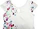 Sunny Fashion Girls Dress White Satin Flower Print Cap Sleeve Party Beach 4-14