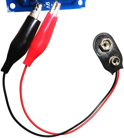 Battery 9 Volt Snap Connector to Dual Alligator Clips Cable 9v. 3 Pcs
