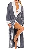 Alexander Del Rossa Women's Plush Sherpa Robe, Long