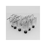 BattleRaddle 12 Multi Purpose Clear Keychain Plastic Food Grade Empty Bottles Snap Lid BPA Free