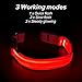 Illumifun LED Dog Collar, USB Rechargeable Light Up Dog Collar, Adjustable Nylon Webbing Glowing Safety Pet Collar Make Your Dogs Safe& Seen in The Dark(Red, Large)thumb 2