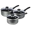 Premier-Cookware-Essentials-Grey-Saucepan-Set-3-Piece-Guaranteed-Non-Stick-Aluminium-Saucepans-with-Glass-Lids-Set-Induction-Suitable-16cm-18cm-20cm Premier Cookware Essentials Grey Saucepan Set - 3 Piece Guaranteed Non-Stick Aluminium Saucepans with Glass Lids Set - Induction Suitable - 16cm 18cm 20cm