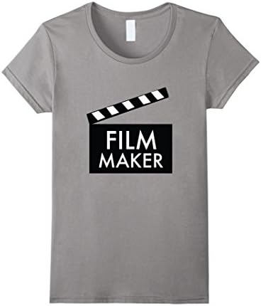 Womens Filmmaker T Shirt Gift for Cameraman or Movie Buff Small Slate