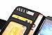 Cadorabo Case works with Nokia Lumia 920 in OXID BLACK (Design BOOK STRUCTURE) – with 2 Card Slots – Wallet Case Etui Cover Pouch PU Leather Flip