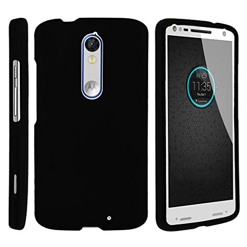 MINITURTLE Case Compatible w/ [Motorola Droid Turbo 2 Case, Kinzie Case, Moto X Force Case][Snap Shell] Hard Plastic Slim Fitted Snap on case w/Unique Designs Black